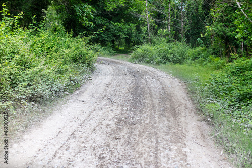 Dirt road in a mountainous area