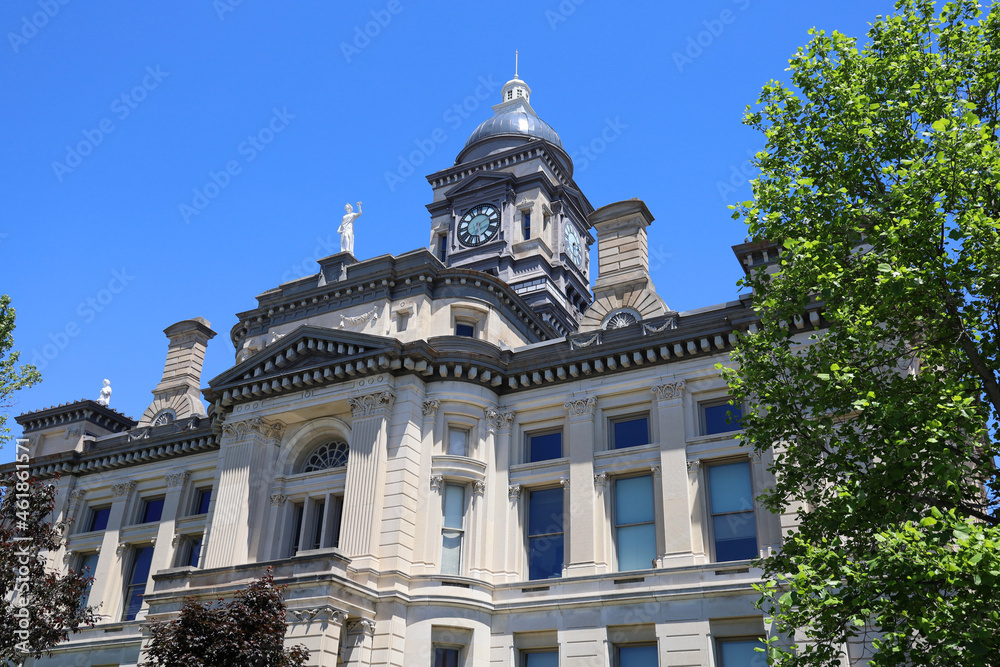 The Clinton County Courthouse is a historic courthouse located at 50 North Jackson Street in Frankfort, Clinton County, Indiana, United States. 
