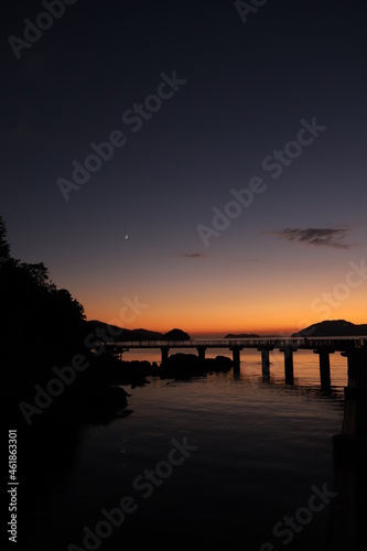 やまぐち観光！下松市笠戸島海上プロムナード の夕陽と瀬戸内海　YAMAGUCHI Kasado photo