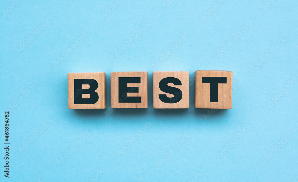 Best Word Written on Wooden Cubes Best Word Written on Wooden Cubes