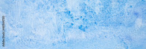 watercolor blue abstract art handmade diy painting on textured paper background. watercolour backdrop. painted frosty ice cold surface with broken lines and spots