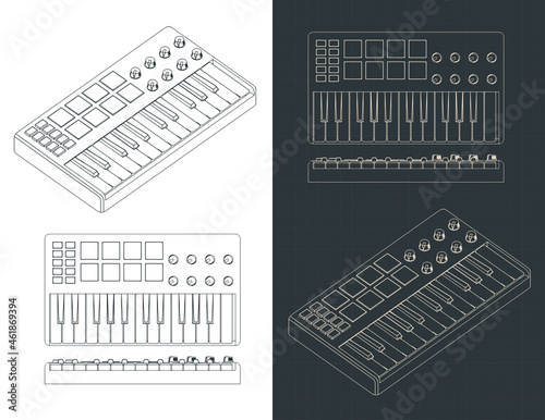 MIDI controller keyboard blueprints