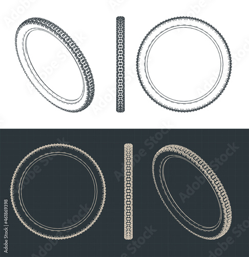 Mountain bike tire blueprints