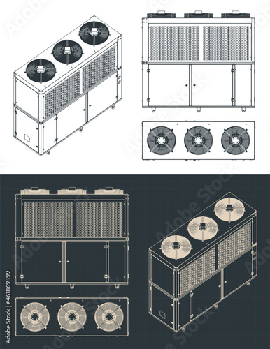 Outdoor unit of industrial air conditioner blueprint