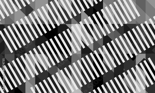 black and white checkered background with slanted stripes