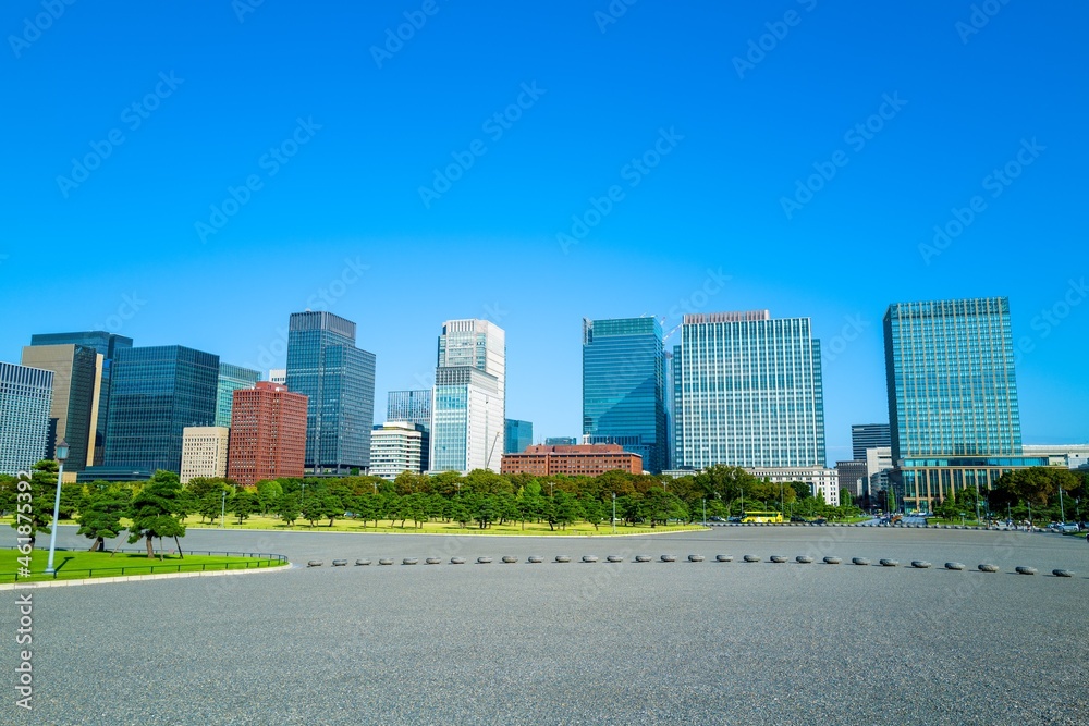 Buildings from the Imperial Palace and sky Buildings from the Imperial Palace and sky