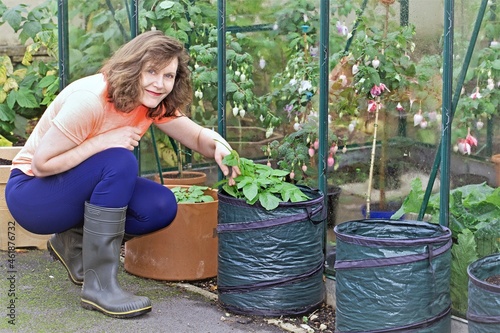 Adele enjoys her autumnal activities, with potatoes and fuchsias growing and flowering in October.