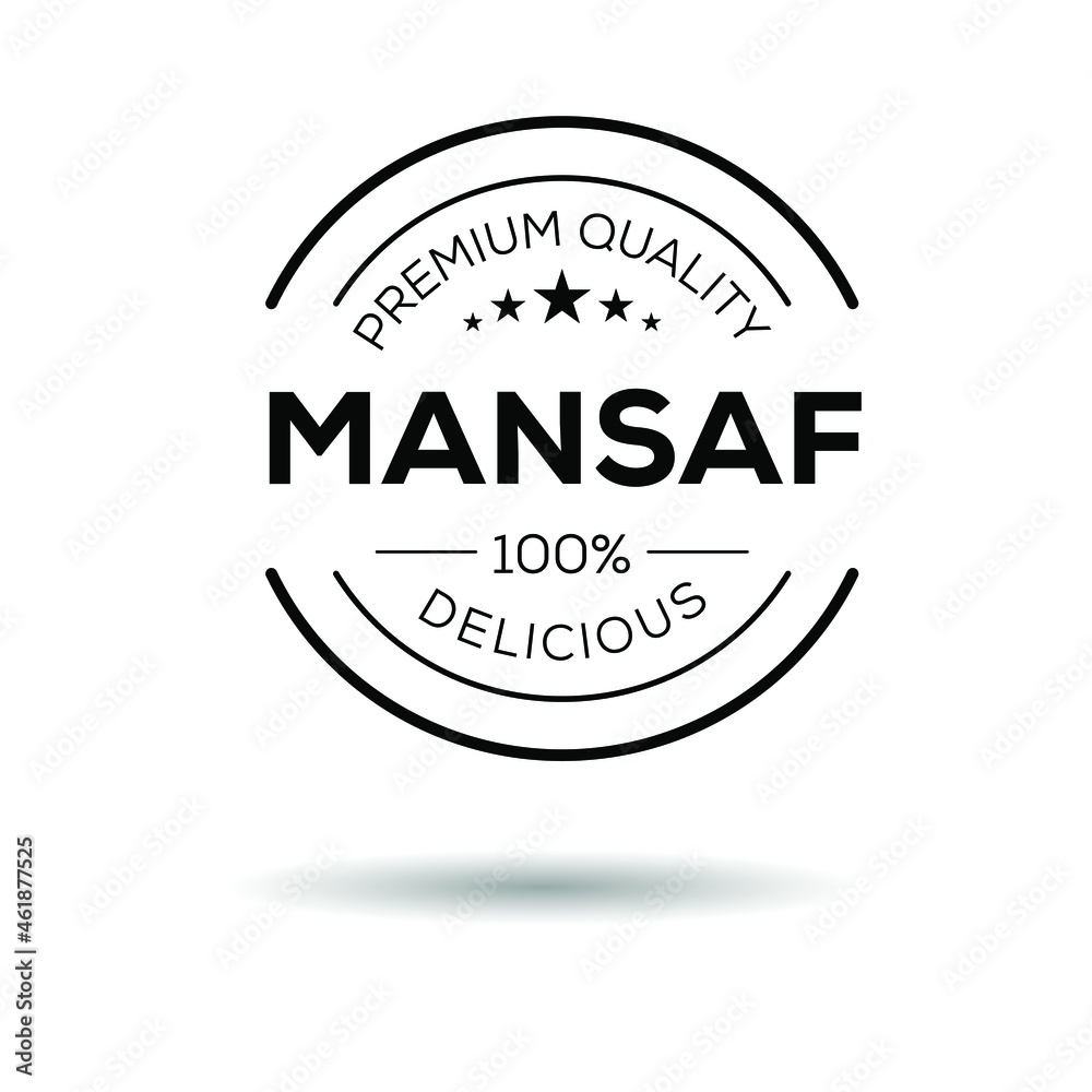 Obraz premium Creative (Mansaf) logo, Mansaf sticker, vector illustration.