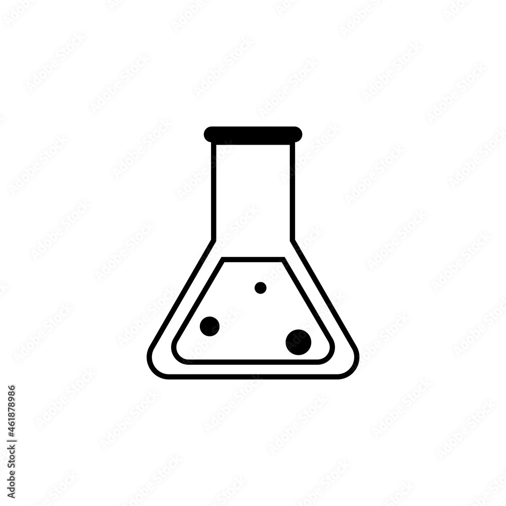 test tube icon, science vector, chemical illustration