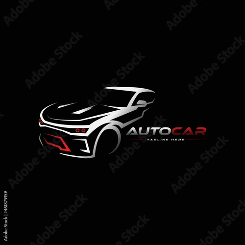 Abstract Lines Car Logo Vector. Vector illustration