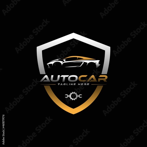 Abstract Lines Car Logo Vector. Vector illustration