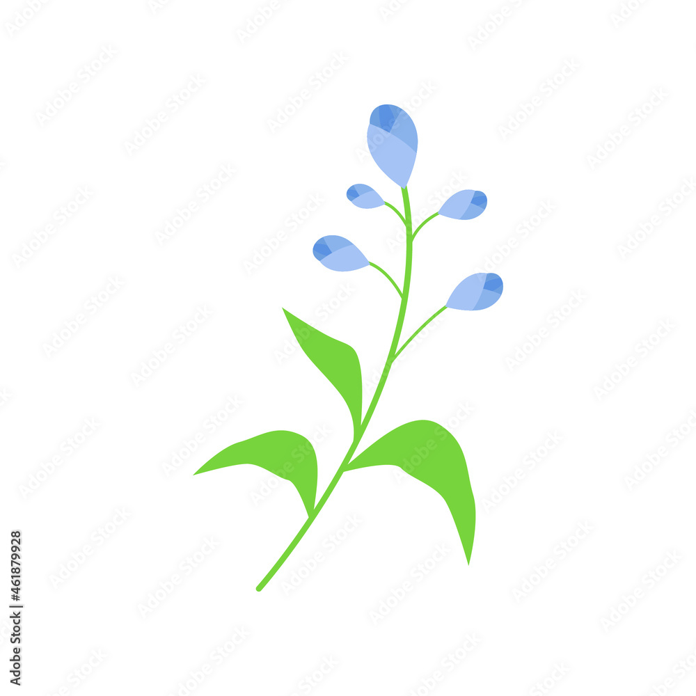 little purple flower vector illustration design on white background