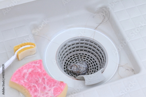風呂掃除での排水口