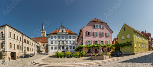 Marktplatz in Iphofen in Franken, Deutschland