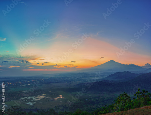 sunrise over the mountain