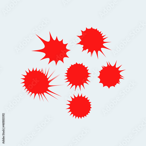 Bloody shape vector illustration.  Liquid drops concept. 