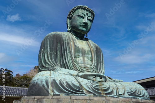 The Great Buddha (Daibutsu) on the grounds of Kotokuin Temple in Kamakura, Japan