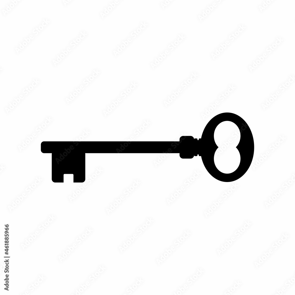 Old key icon. Simple, high quality and suitable for your design. Flat design vector illustration on a white background. Old key icon. Simple, high quality and suitable for your design. Flat design vector illustration on a white background.