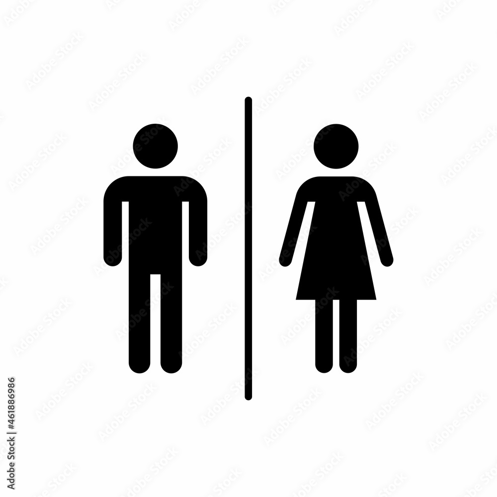 Man and woman icon. Toilet icon. High quality and suitable for your design. Flat design vector illustration on a white background. Man and woman icon. Toilet icon. High quality and suitable for your design. Flat design vector illustration on a white background.