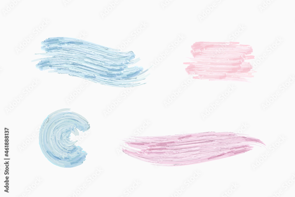 Fototapeta premium Vector stroke set of four