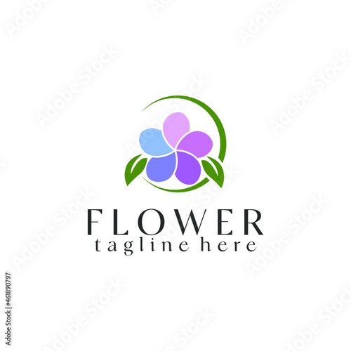 Flower logo template vector. Plant logo concept vector