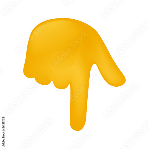 Backhand Index Hand Emoji Icon Illustration Sign. Human Gesture Vector Symbol Emoticon Design Vector Clip Art.