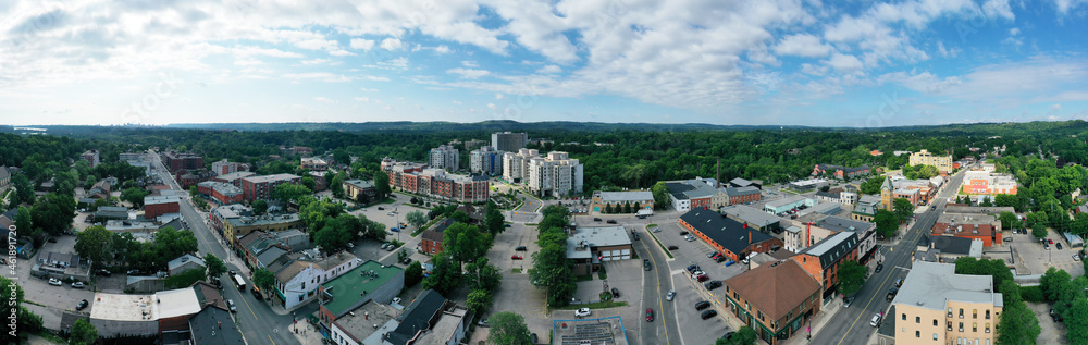 Aerial panorama scene of Dundas, Ontario, Canada
