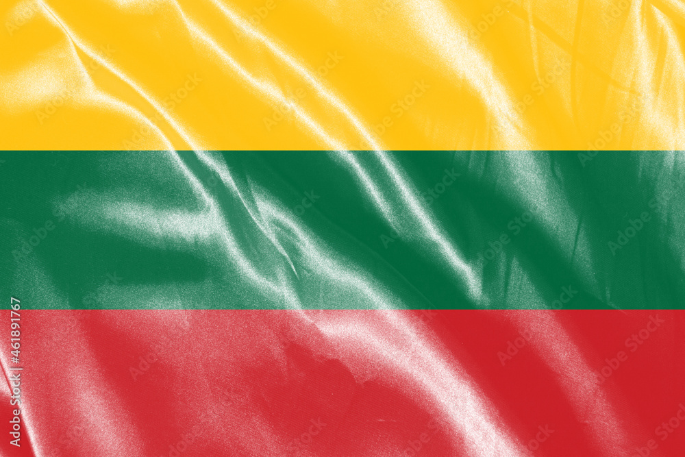 Obraz premium Flag painted on the silk background