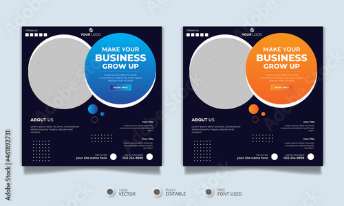 Digital business marketing minimalist social media post layouts for Instagram post	
