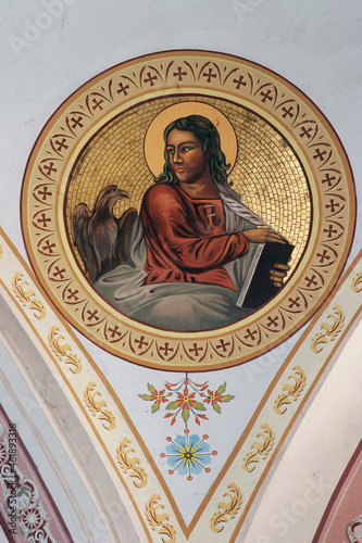 Saint John the Evangelist, fresco in the Cathedral of Saint Teresa of Avila in Bjelovar, Croatia