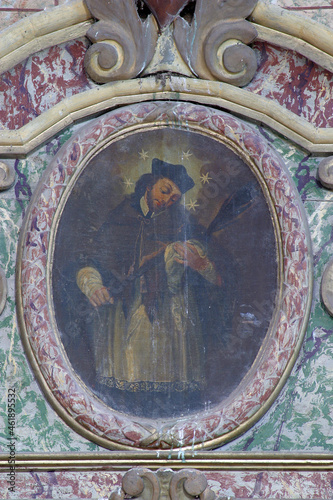 Saint John of Nepomuk, altar of the Nativity in the church of Saints Nicholas and Vitus in Zazina, Croatia