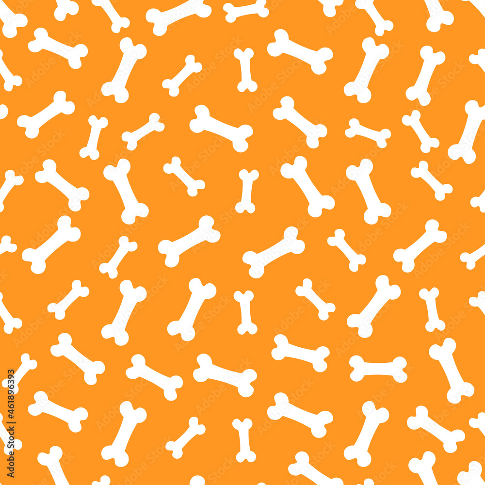 Yellow seamless pattern with white bones. Yellow seamless pattern with white bones.