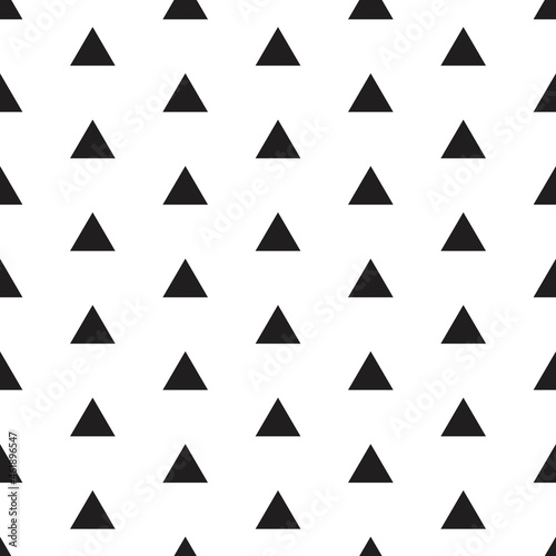 Triangle shape pattern vector seamless doodle black and white abstract background illustration for digital and print materials