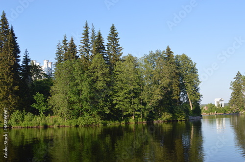 Monrepos Park (English landscape park). Vyborg. Russia. Leningrad Region. 