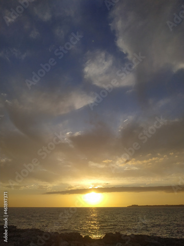 sunrise in summer in menorca, balearic islands