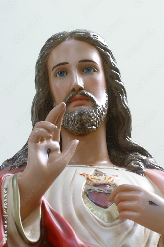 Sacred Heart of Jesus, statue in the parish church of St. Paul in