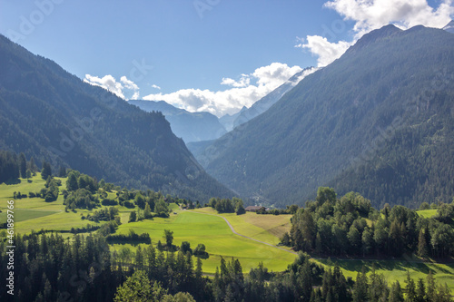 Landwasser viaduct in Switzerland in Alps © tmag