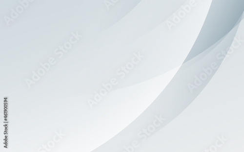 Abstract smooth lines geometric white and gray color background. Vector illustration