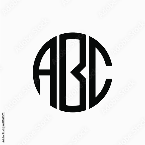 ABC circle initial logo vector image