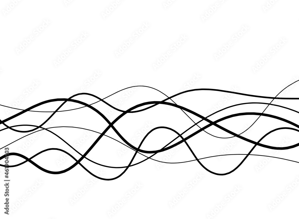 Abstract continuous lines drawing on white as background. Vector Abstract continuous lines drawing on white as background. Vector