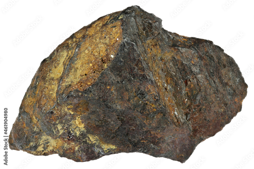 fragment of the Muonionalusta meteorite isolated on white background fragment of the Muonionalusta meteorite isolated on white background