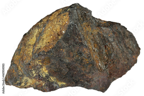 fragment of the Muonionalusta meteorite isolated on white background