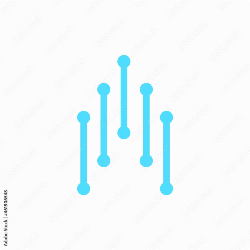 A initial technology logo vector image A initial technology logo vector image