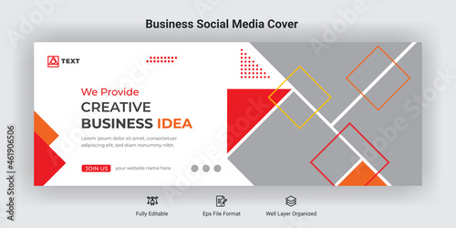 Business marketing social media facebook cover banner post template