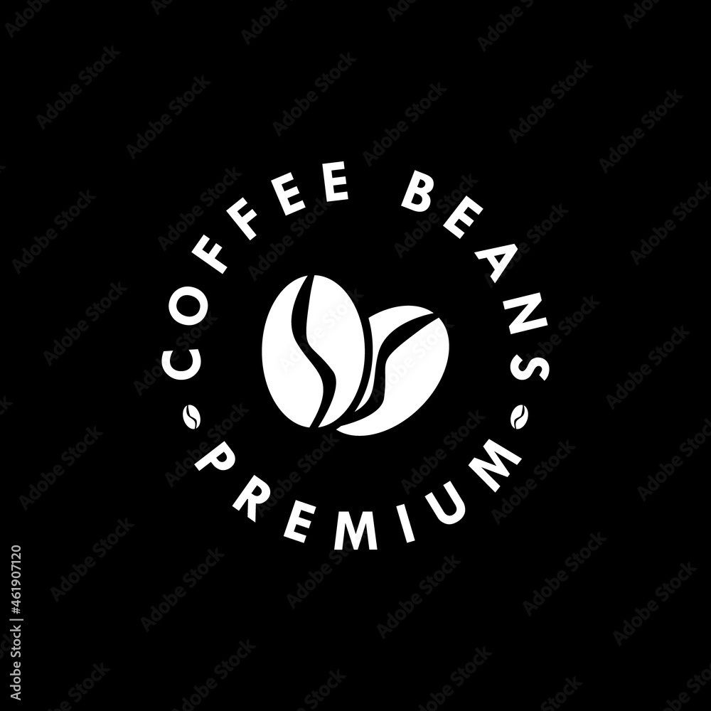 Fototapeta premium Coffee beans premium logo design template