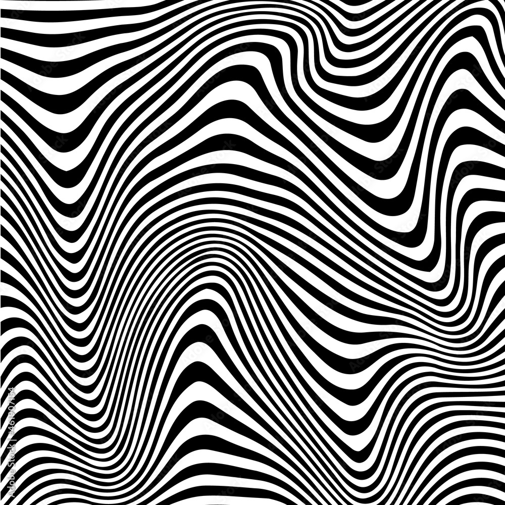 abstract lines black and white illustration