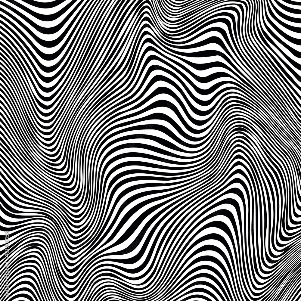 abstract lines black and white illustration