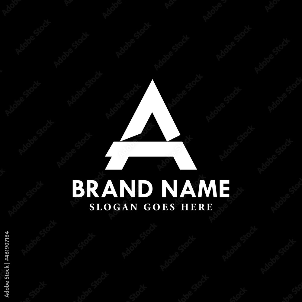 Initial letter mark a logo design template concept Initial letter mark a logo design template concept