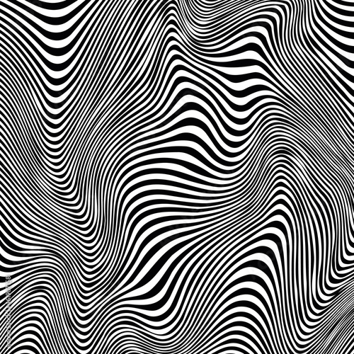 abstract lines black and white illustration
