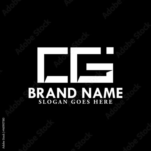 Initial letter mark cgi logo design template concept
